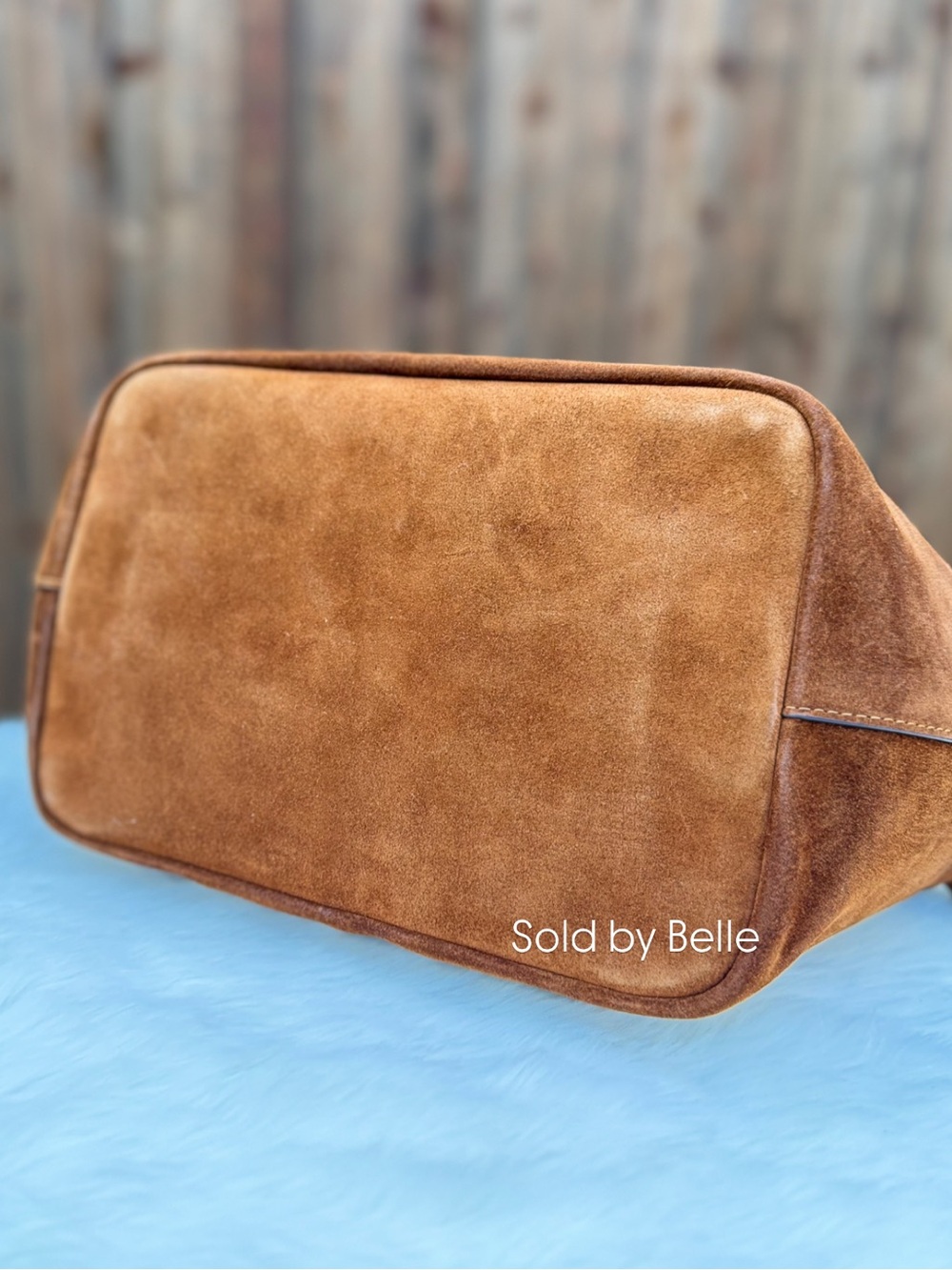 NWT Coach Suede Kisslock 27 Brass Warm Brown - Picture 4 of 6